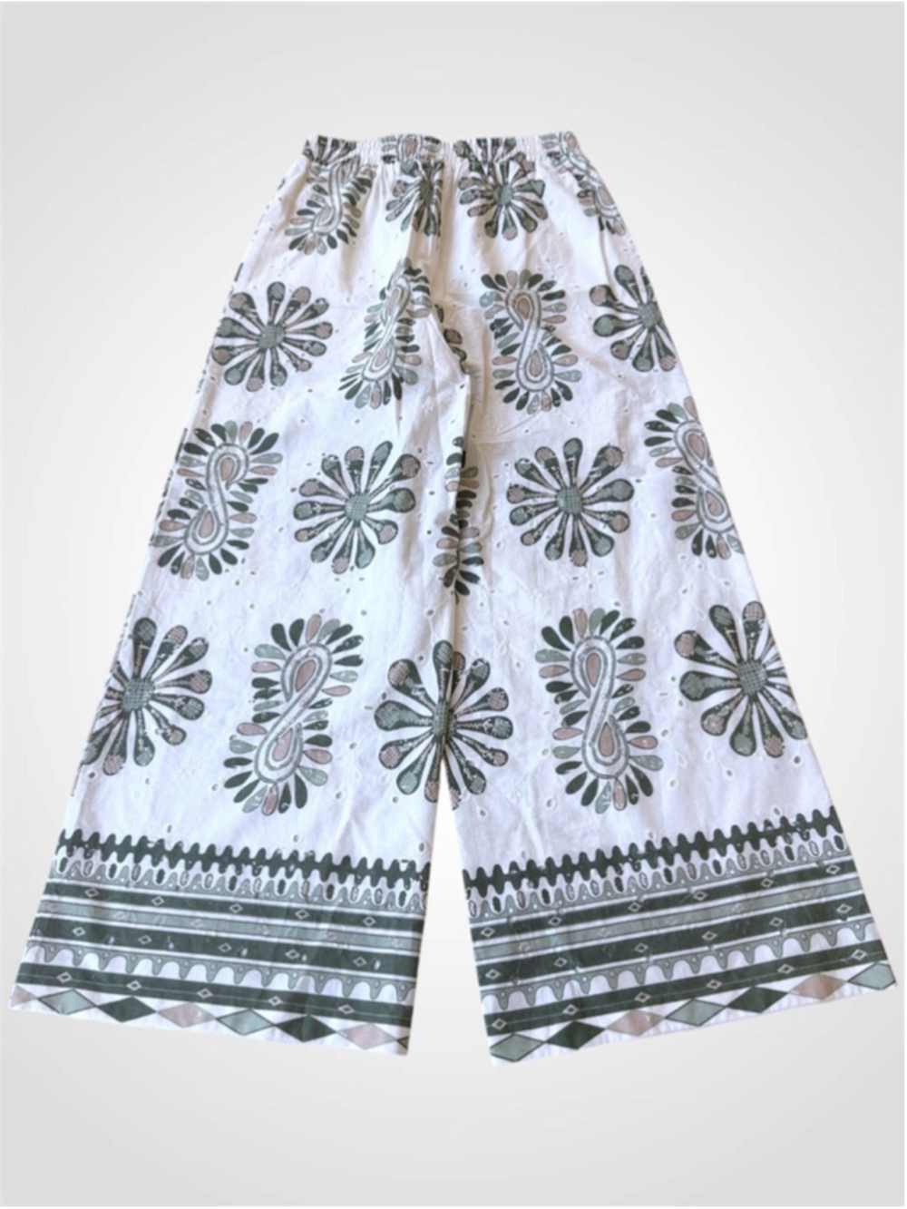 Entro Boho Cotton Peplum Cami Top & Wide Leg Pants Set Size S - Picture 5 of 9